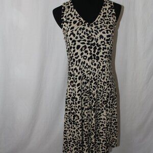 FALL SALE! Premise Sleeveless V-Neck Leopard Print Dress Small S COMFY NWT's